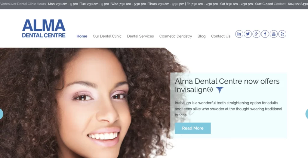 Alma Dental Centre for emergencies in Vancouver