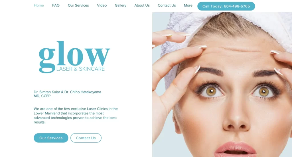 Service page of Glow Laser Hair Removal & Skin Care in Surrey
